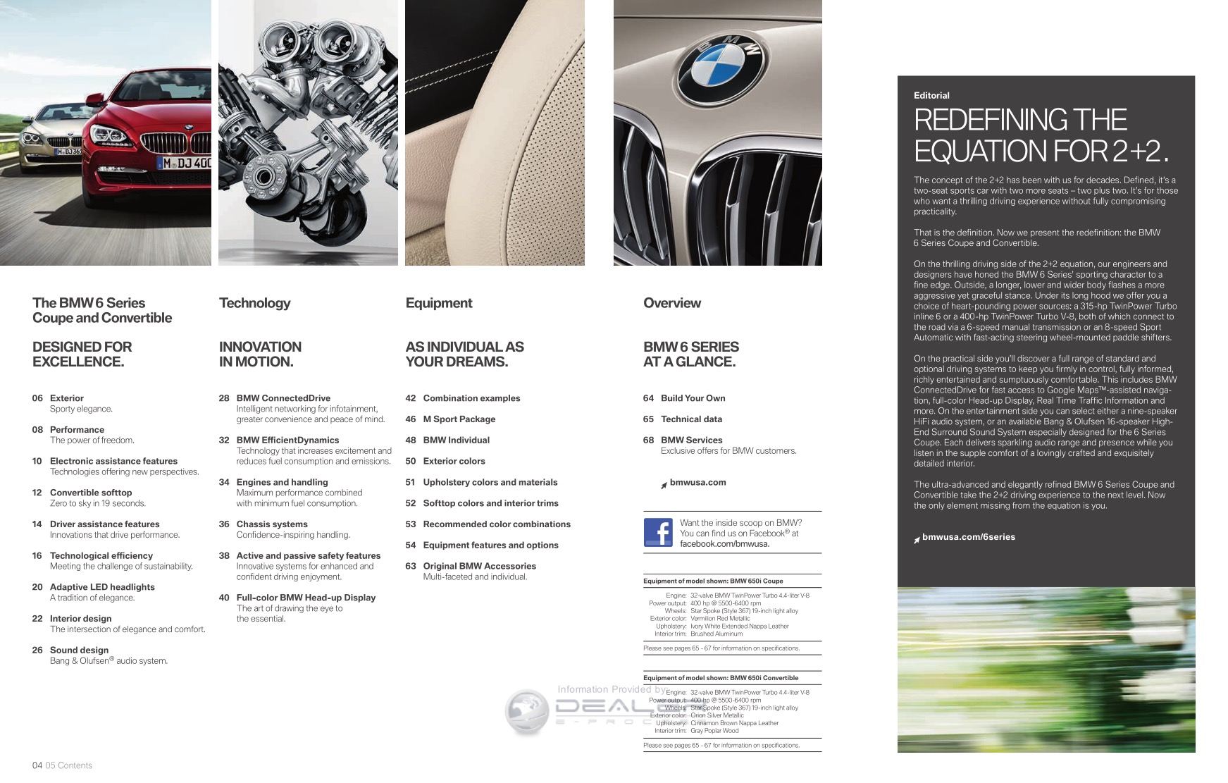 2012 BMW 6-Series Brochure Page 13